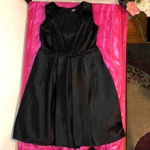 Black silky durable dress